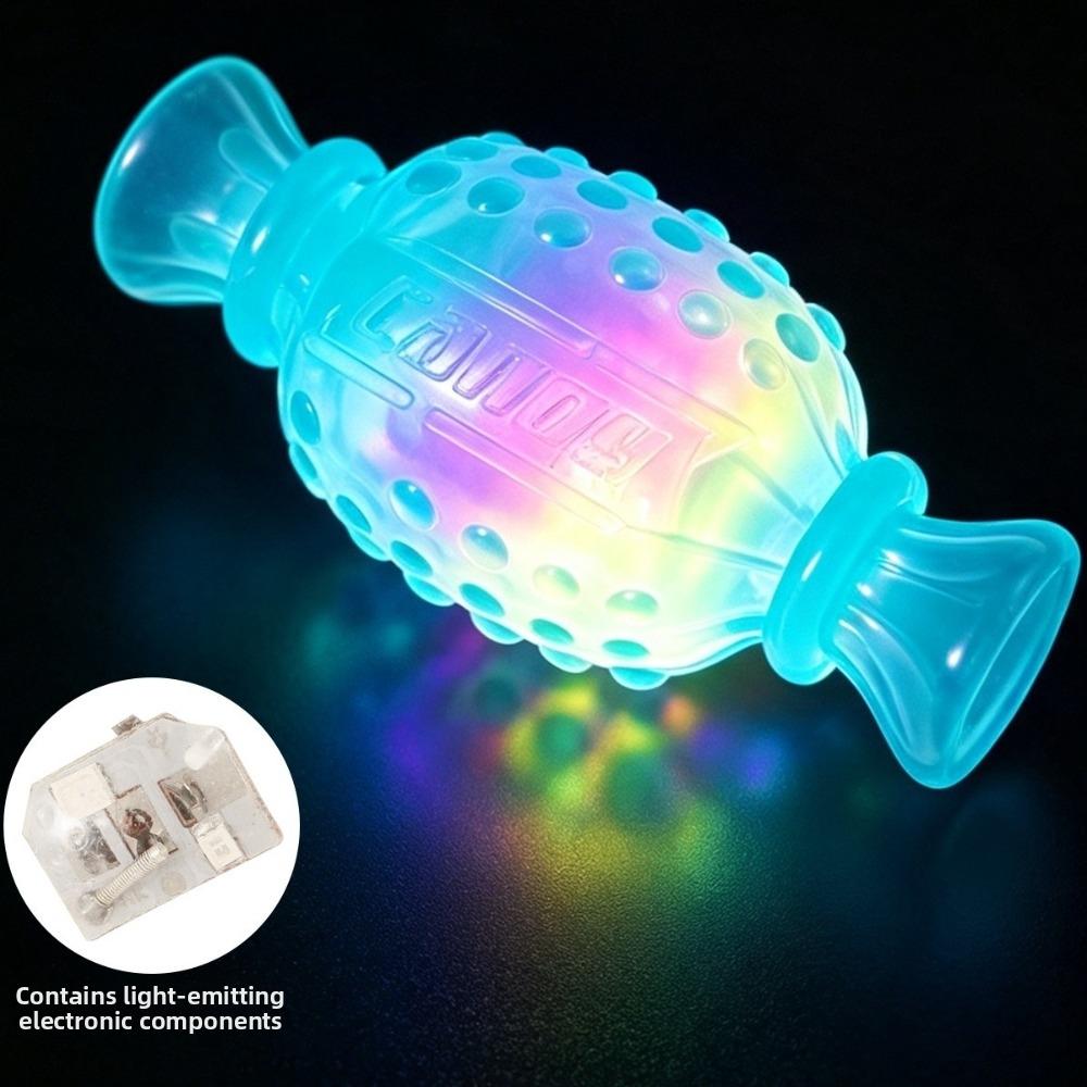 Bite Resistant Dog Glowing Candy Toy Luminous Interactive Dog Toys Squeaky Molar Candy Small Dog