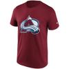 Koszulka NHL Koszulka Colorado Avalanche Grafika z Logo Podstawowym Bordowo-Czerwona Koszulka Unisex