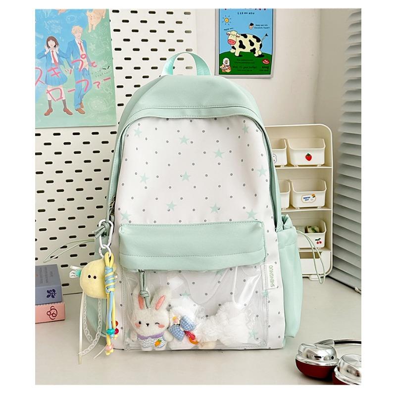 The New Schoolbag Is High-value, Fresh, Sweet and Cute, and the Star Backpack Is Lightweight for Junior High School Students. Spring Outing Backpack.