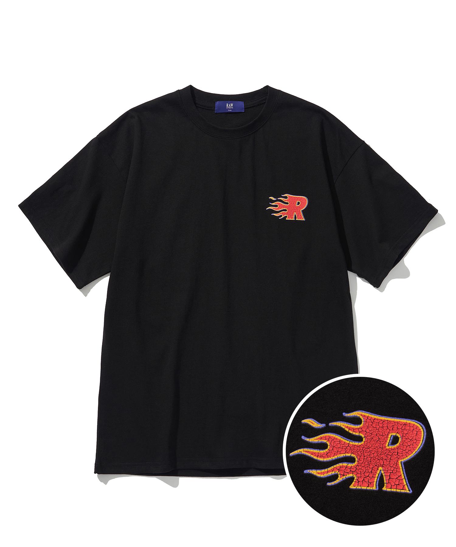 Row Lab R Flame Crack Binder Short Sleeve (Black) S