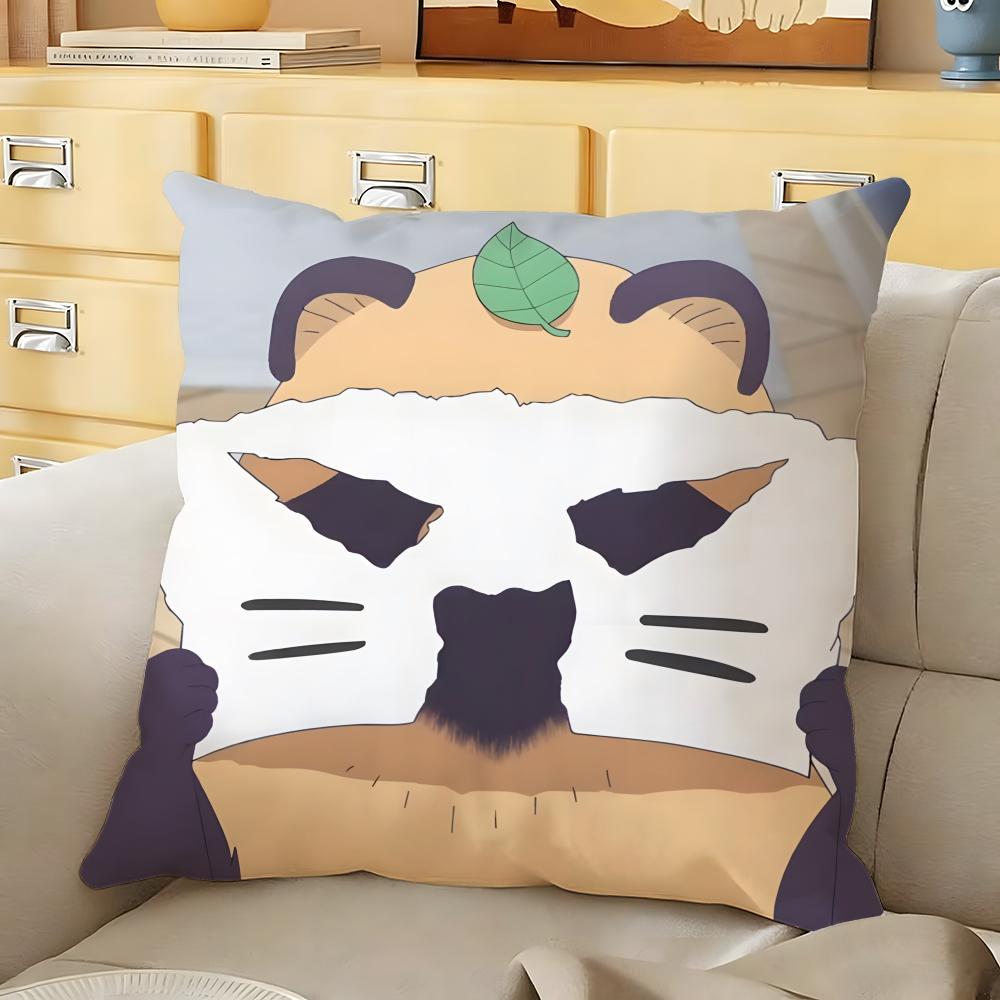 Cute with you and the rain tanuki Cushion Cover Soft Durable Reversible Pillow Cover Home MultiScene Daily Comfort Pillowcase