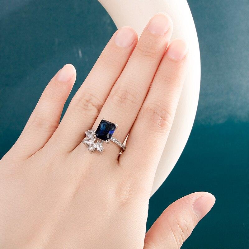 Bella Box Zircon Bridal Wedding Ceremony Party Finger Ring Dazzling Silver Color Delicate Women Rings Fashion Jewelry