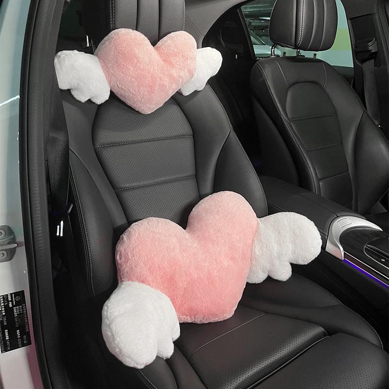 Cute Creative Plush Car Headrest & Neck Waist Support Pillow for Women