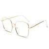 New Fashion Women's Glasses Large Frame Square Flat Mirror Starlight Fine Glitter Flat Mirror