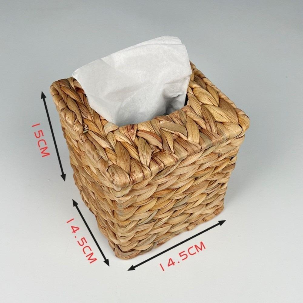 Strohgewebter Taschentuchboxbezug Natur Haushalt Taschentuchhalter Umweltschutz Dekorative Taschentuchbox