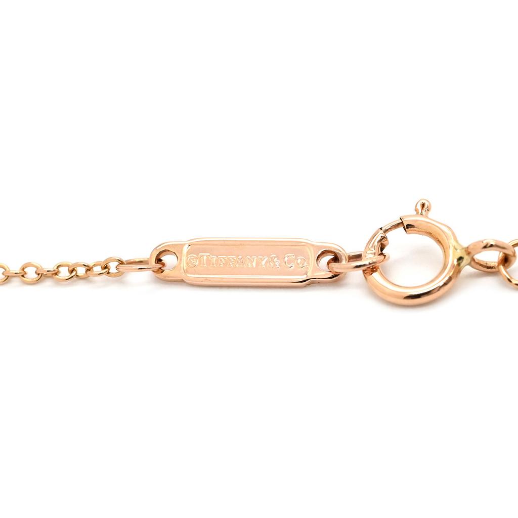 Tiffany & Co T-toe T-Two Circle Pendant DiamondNecklace 18K Pink Gold/diamond Array