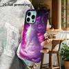 Phone Case: 2D Flat Suitable for iPhone 18 17 16 15 14 13 Pro Film Protective Case, Couple Style, Starry Sky Magic White Cat, Christmas and Halloween 