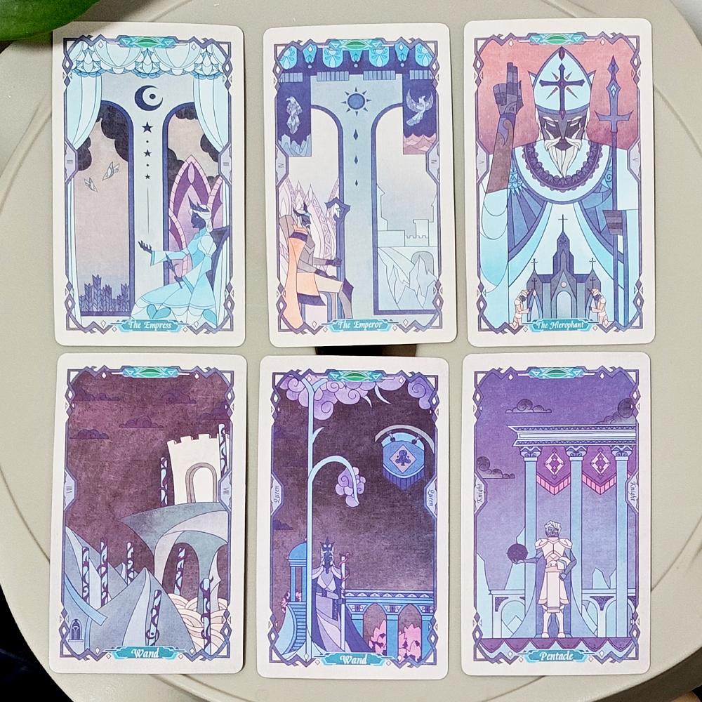 Broken Mirror Tarot Deck: 78 Cards Waite-Smith System, Unique Geometric Art for Beginners & Pros 10.3x6cm Travel Size