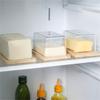 Butter Dish with Clear Lid Rectangular Cheese Storage Tray Countertop Butter Keeper Storage Container Easy To Use