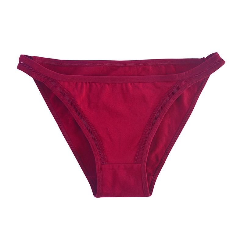Mutandine sexy a mezza anca per le donne in puro cotone traspirante semplice vita bassa slip ragazze bikini sottile cinghia biancheria intima da donna