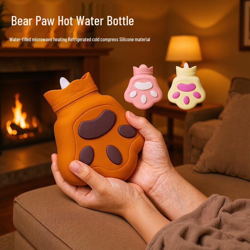 Microwaveable Silicone Paw Hot Water Bottle