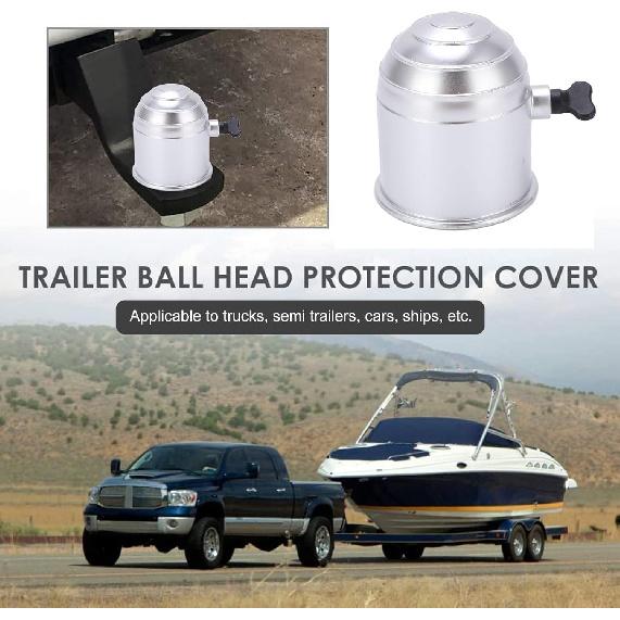Trailer Hitch Ball Cover, Water Proof Ball Hitch Shield Plastic RV Hitch Cover Practical Towball Protector Capping for RV Boat Caravan Trucks