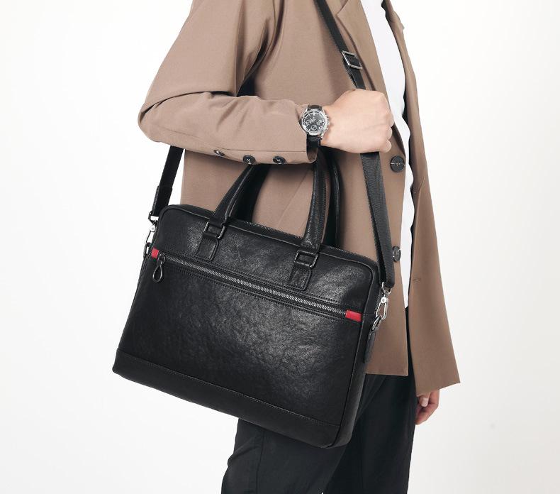 Men's Genuine Leather Fashion Briefcase Handbag