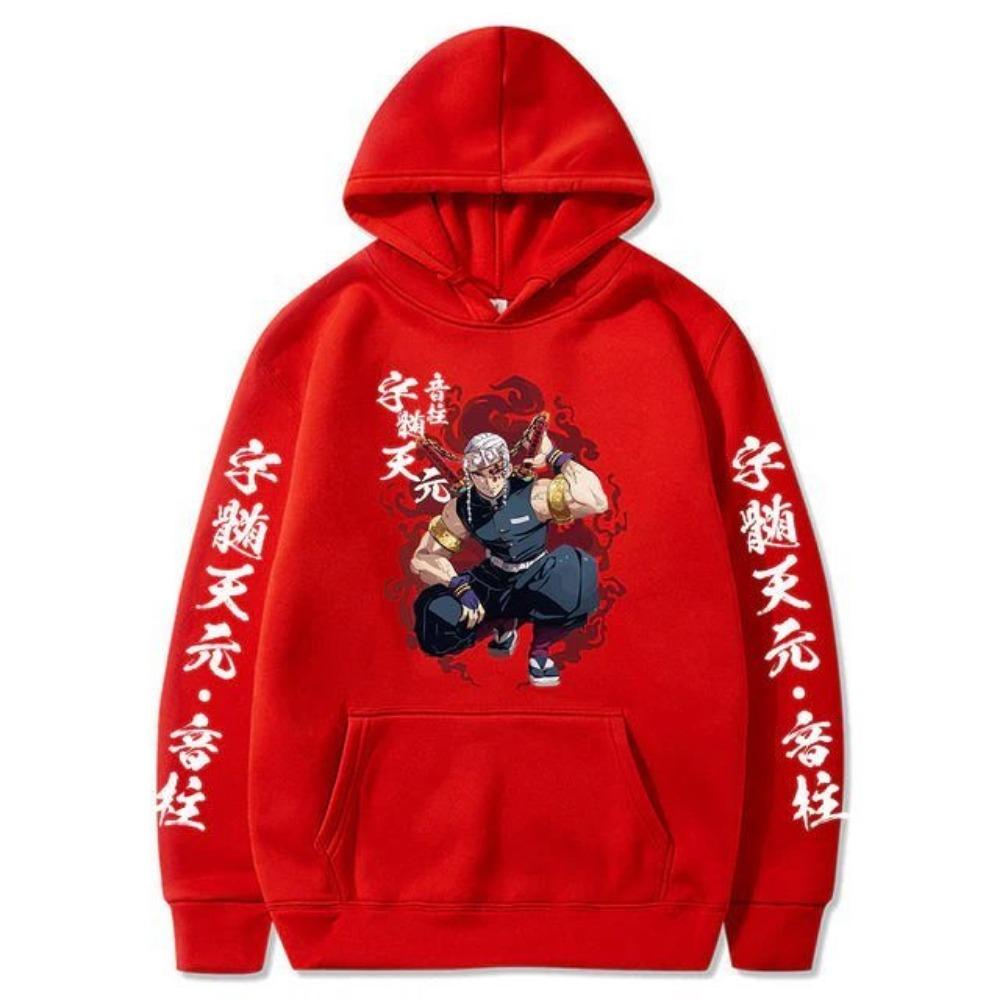 Demon Slayer Tengen Uzui Anime Hoodie Men Women Oversized Pullover Sweatshirt Autumn Winter Casual Cosplay Streetwear
