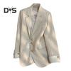 Damen Casual Blazer Bürodame Pendleranzug Reverskragen Jacke Loose Fit Mode Alltagskleidung Mantel für Frühling Herbst