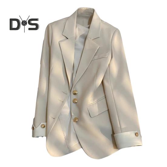Damen Casual Blazer Bürodame Pendleranzug Reverskragen Jacke Loose Fit Mode Alltagskleidung Mantel für Frühling Herbst