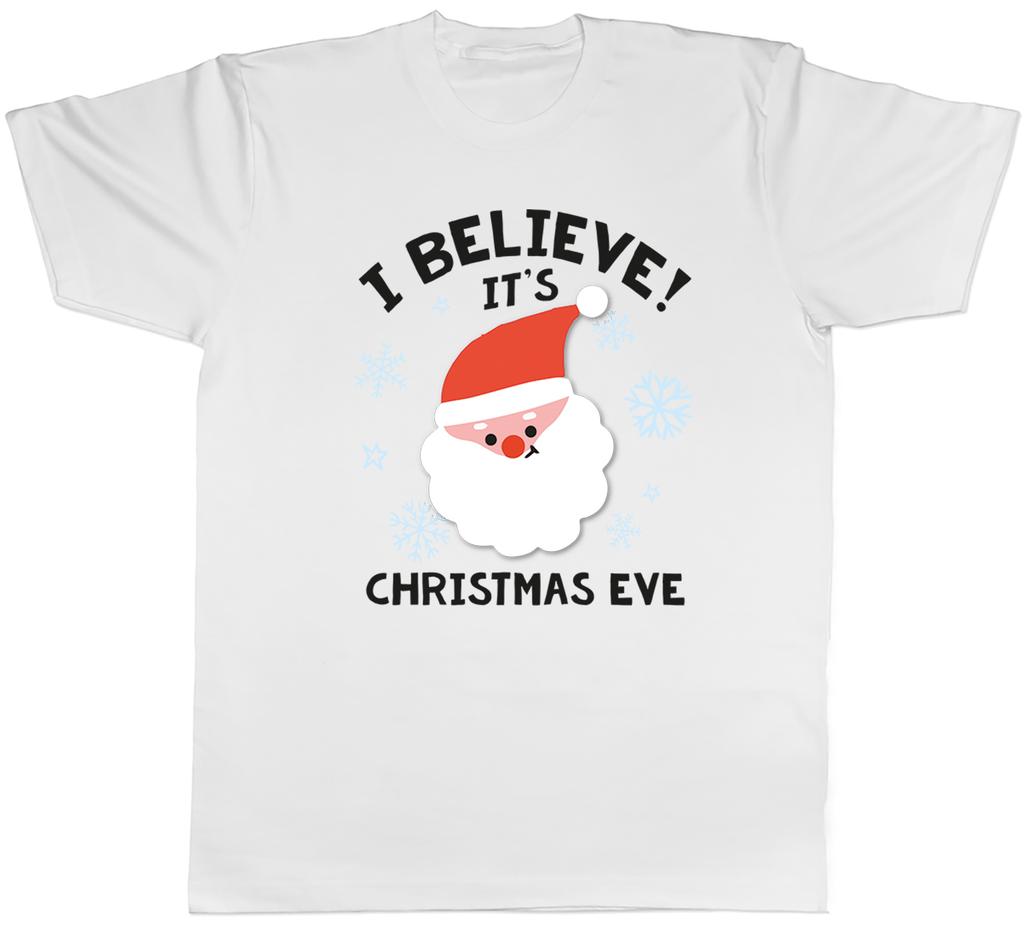 I Believe its Christmas Eve Unisexs TShirt Xmas Santa Face Tee Gift