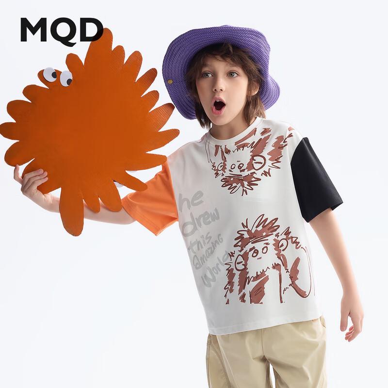 MQD Boys  Cartoon Print Short Sleeve T-Shirt 110