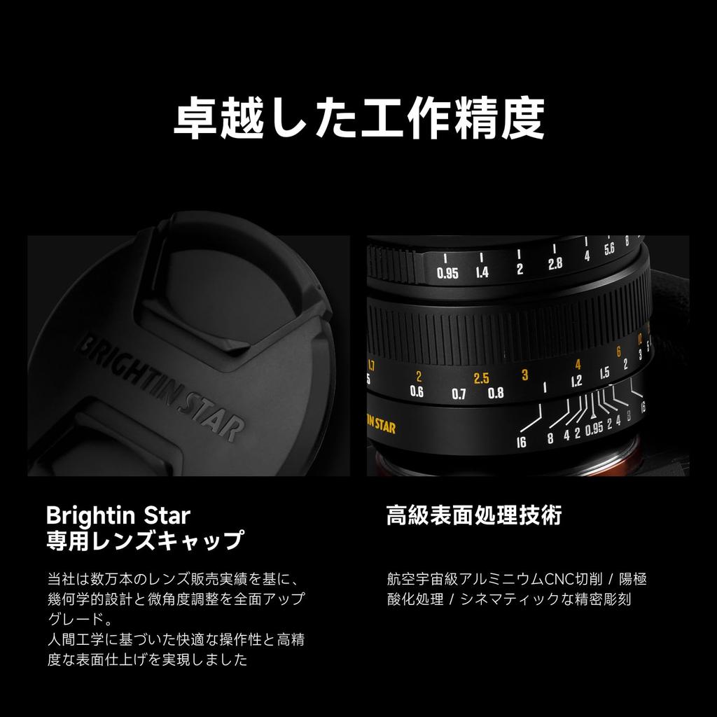Brightin Star 50mm Second Generation Large Aperture Standard Lens MF Prime Lens Compatible with Canon RF Mount Cameras Such As EOS RF Mount Mirrorless