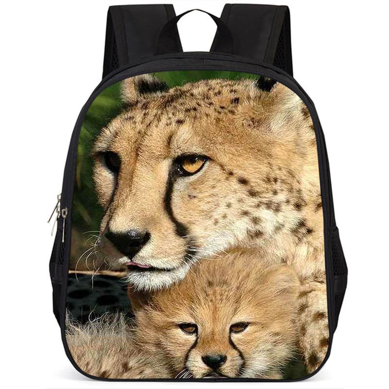 Spacious And Lightweight 15-inch 3d Leopard Backpack For School Kids