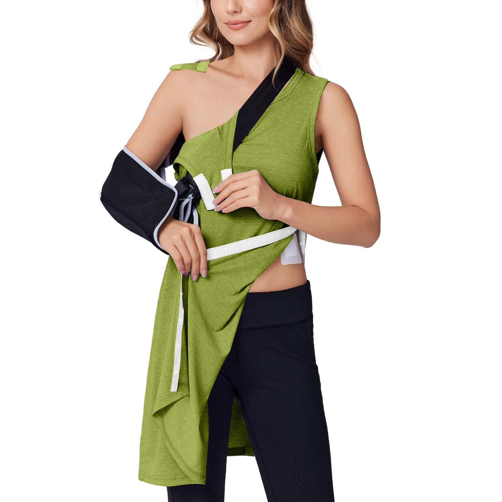 

Women s Color Post-operative Dress, Fully Tearable, Sleeveless Vest Dress XL світло-зелений колір