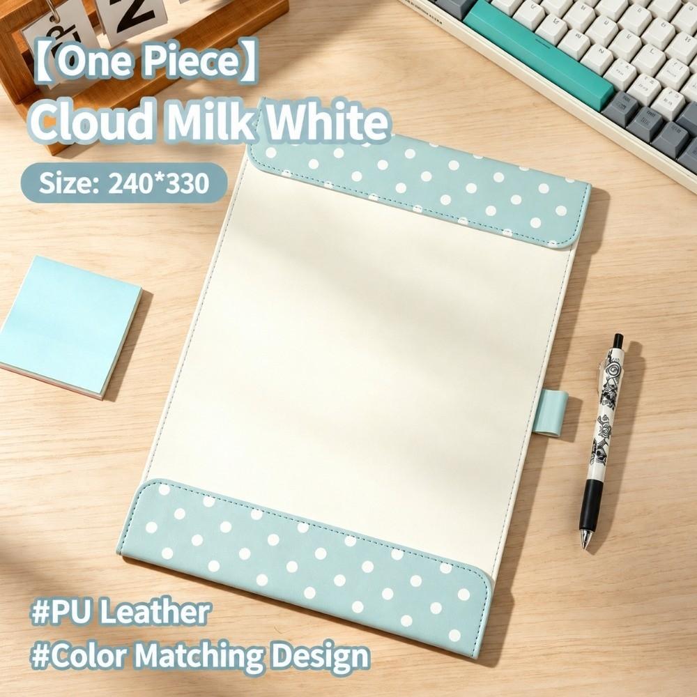 PU Leather A4 Magnetic Folder Polka Dot Pattern Writing Pad Paper Clipboard  School Office Supplies
