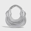 Women's Gold Hand-Woven Cloud Crossbody Bag