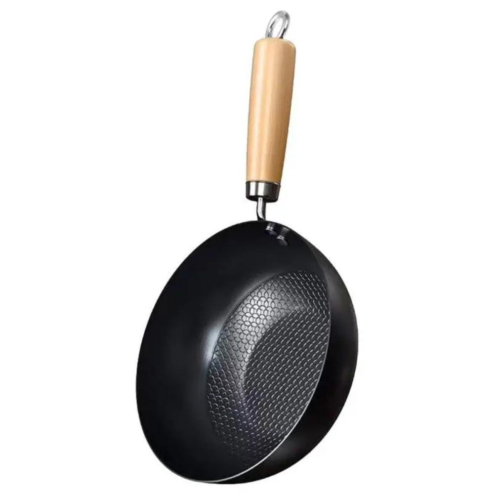 Non-stick Small Cast Iron Wok Universal Pot Durable Frying Pan  Single