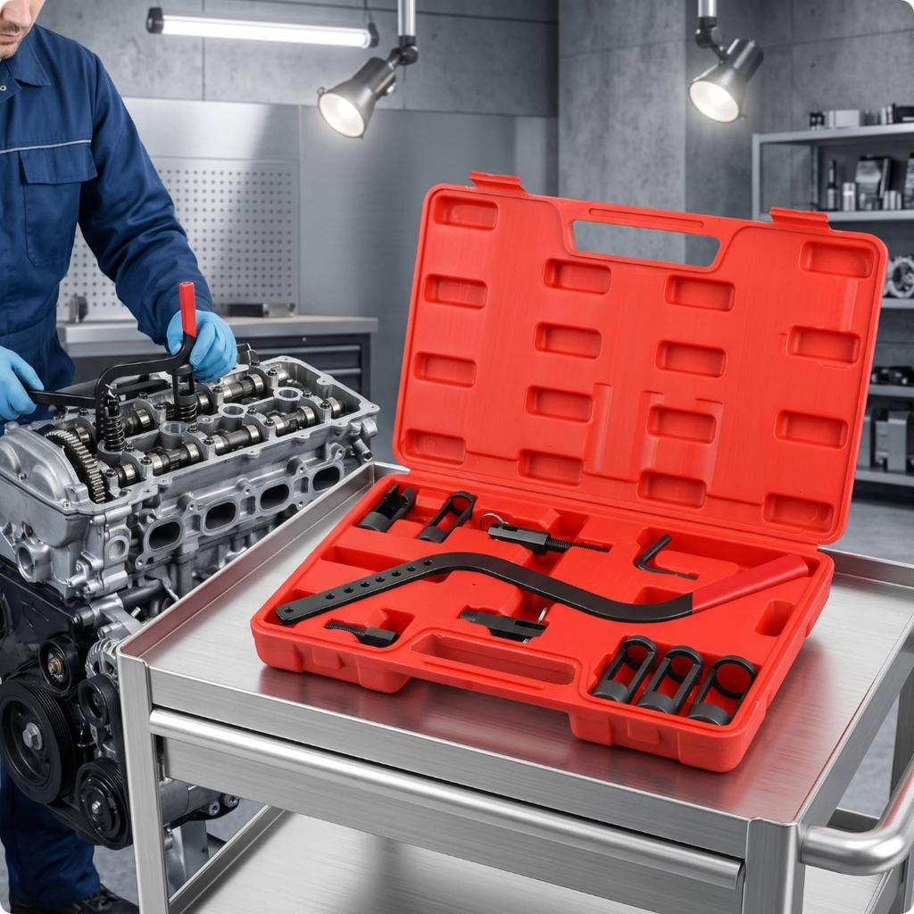 Cylinder Head Part Spring Compressor Tool Kit Heavy-Duty