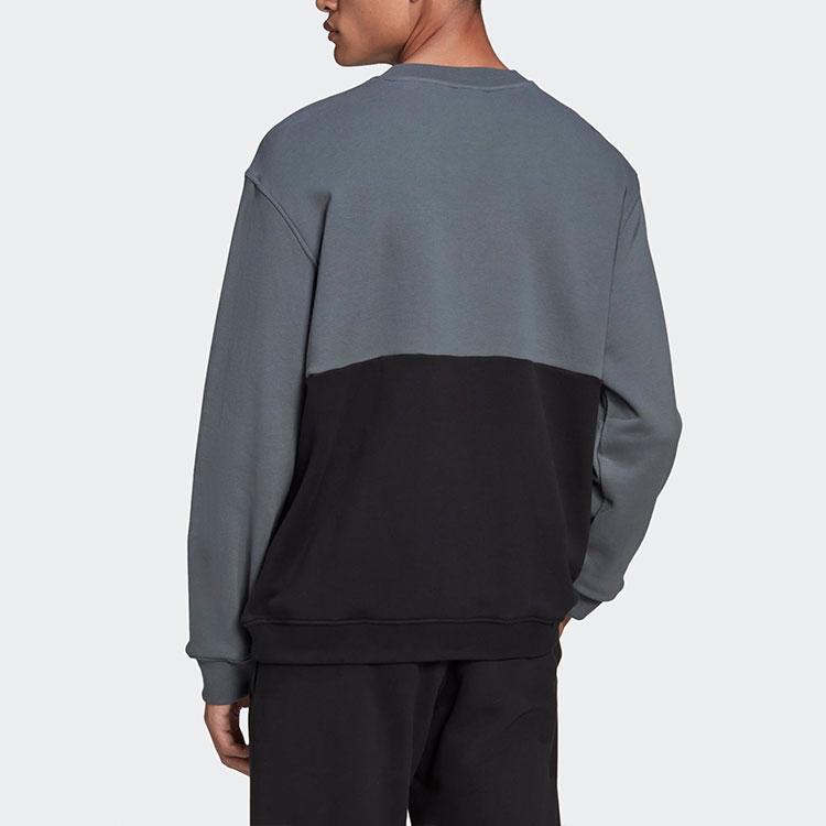 Adidas Originals Trefoil Casual Pullover Sweatshirt Men Tops Black Blue GN3439