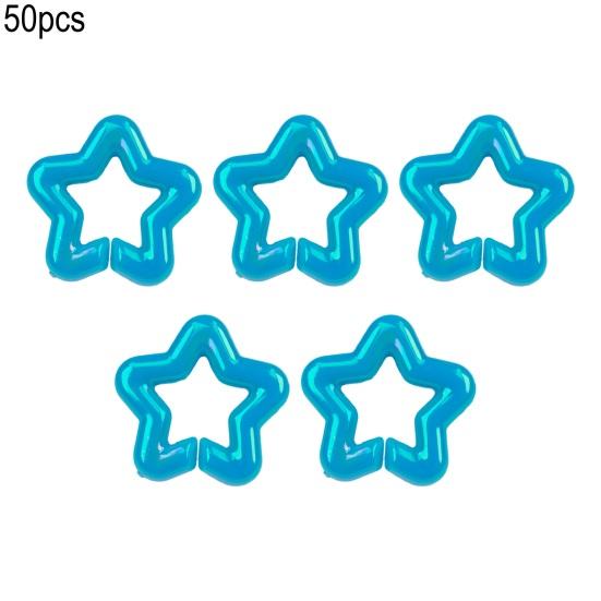 50Pcs Star Link Connectors AB Color Star Shape Linking Rings Quick Linking Rings for Bag Necklace