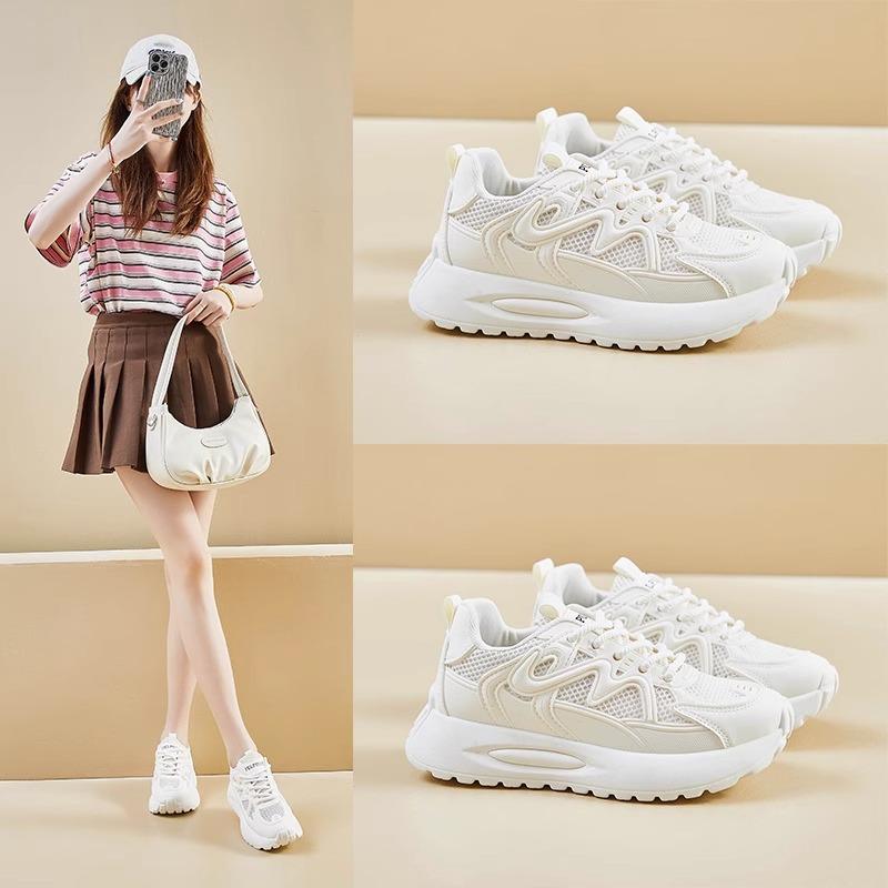 Dad Shoes Women's Mesh Breathable Summer 2025 New Platform Women's Shoes Versatile Thin Net Shoes Popular Sports Shoes
