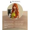 New Ladies Wig Simulation Wig 70cm Hair Orange Wig Long Curly Wig Full Headgear Rose Hair Net Headdress Beauty Decoration Wig