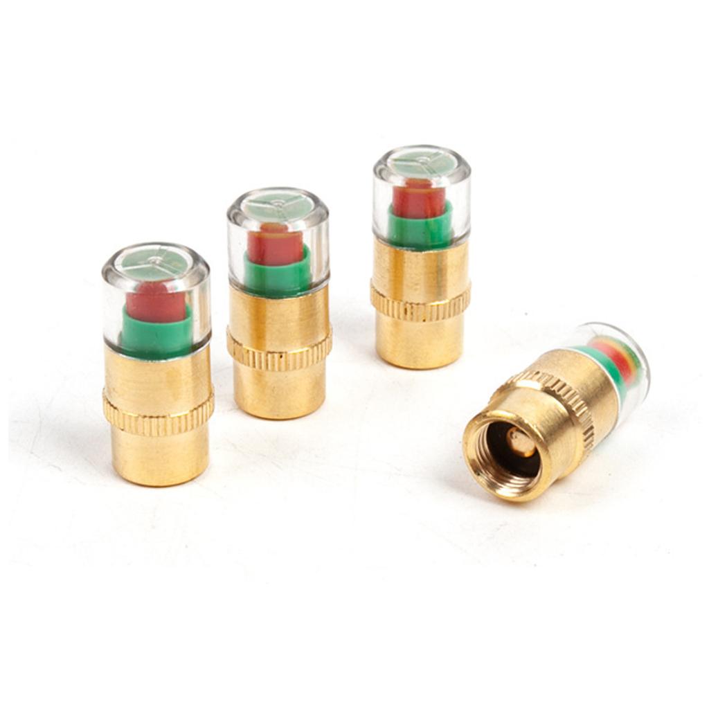 Tire Safety Indicator Valve Set of 4 for Monitoring Air Pressure Levels