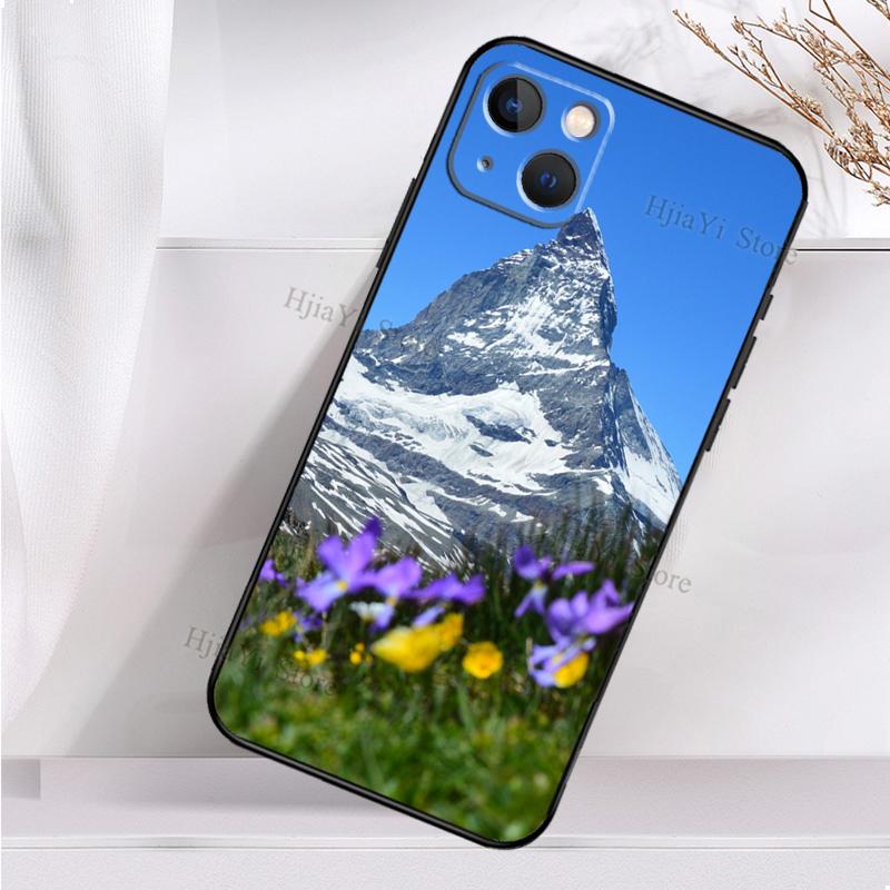 Zermatt Matterhorn Swiss Mountain Soft Cover For iPhone 11 14 12 Pro X XS XR 7 8 Plus SE 2020 13 Pro Max Shockproof Phone Case