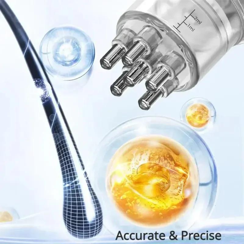Minoxidil Scalp Treatment Comb Precision Hair Growth Serum Applicator Silicone Massage Dispenser for Hair Restoration