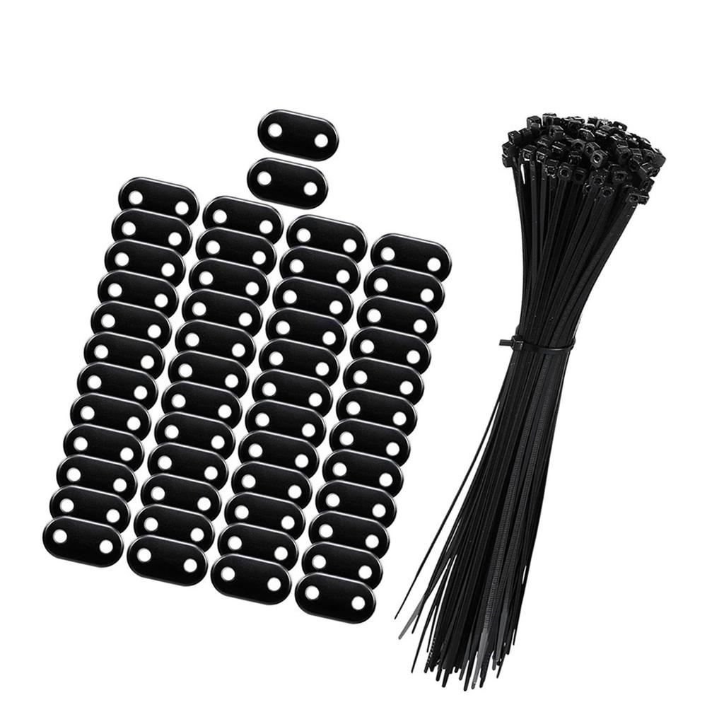Weatherproof Privacy Screen Fasteners Fixation Mounting Clips with Cable Ties for Outdoor Garden Fences Balcony Railings