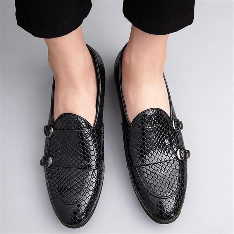 New British Designer Men's Trend Monk Strap Shoes Male Moccasins Wedding Prom Homecoming Office Party Footwear Zapatos De Novio