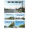 Intersection Traffic Signal L-Shaped Red & Green Light Pole