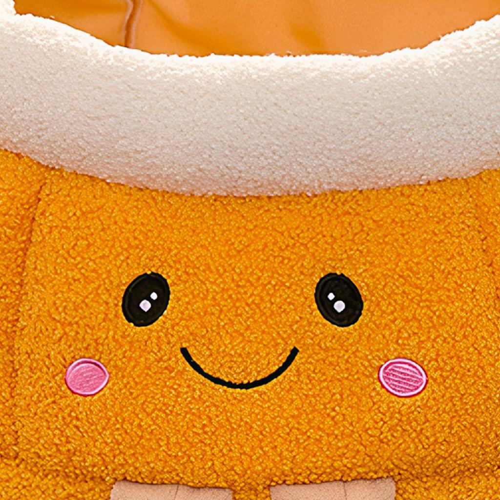 Cat Nest Bed Soft Cute Orange Shaped Pet Furniture Cat Tent Bed For Outdoor Winter Travel Car Camping Desk Bedside Window Chair