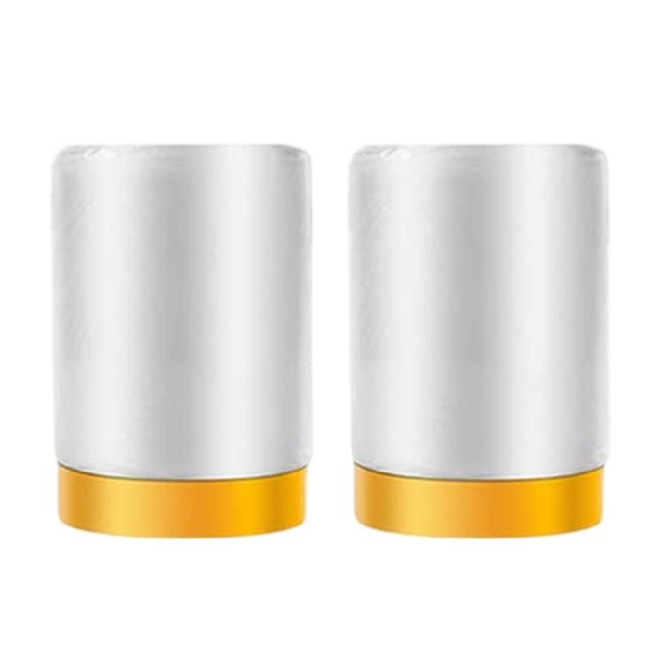 2Rolls Pre-Taped Masking Film,Tape and Drape,Automotive Painters Masking Tape Film,Plastic Sheeting Cover for Appliance