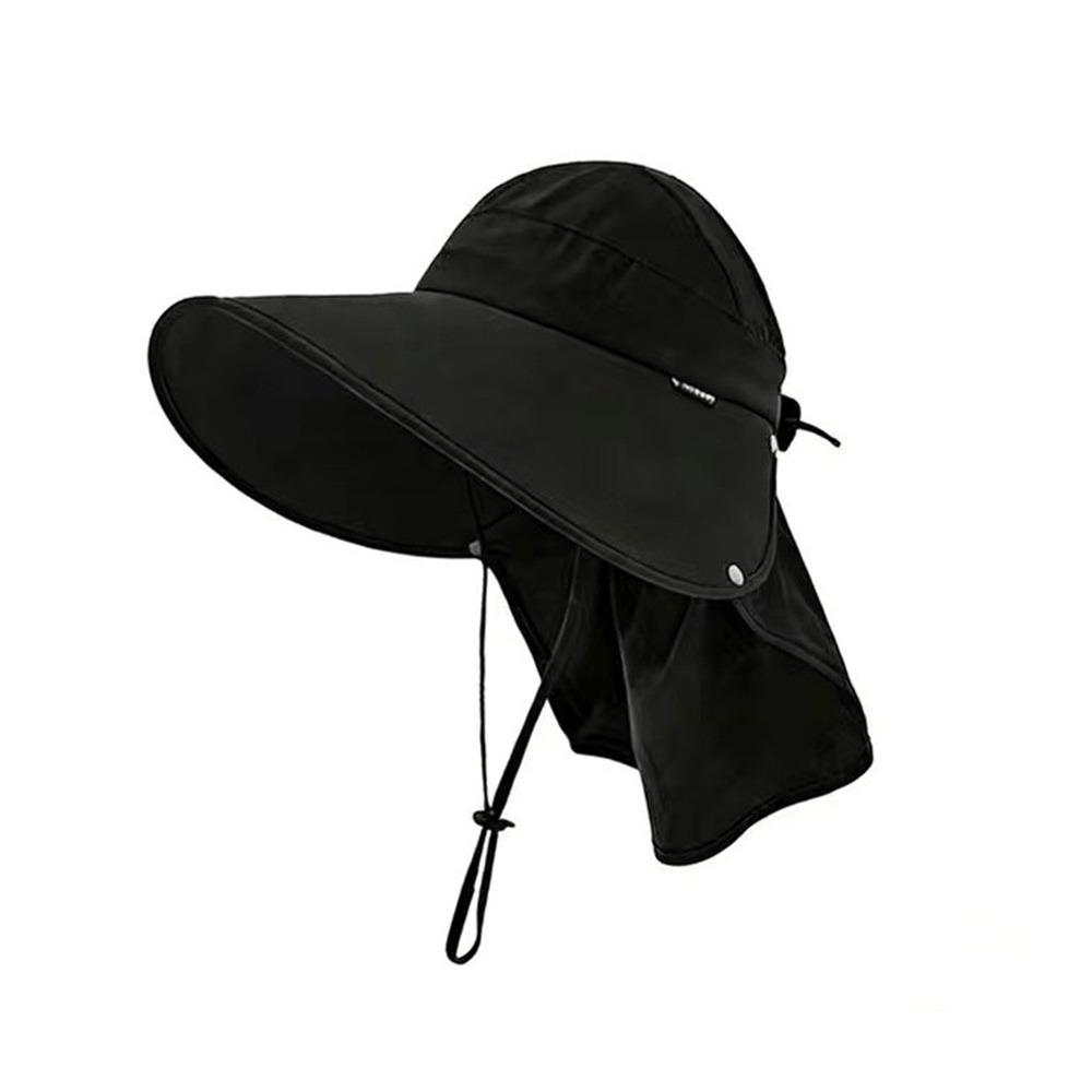 Foldable Sunscreen Cap Breathable Ponytail Hat New Shawl Cap  Summer