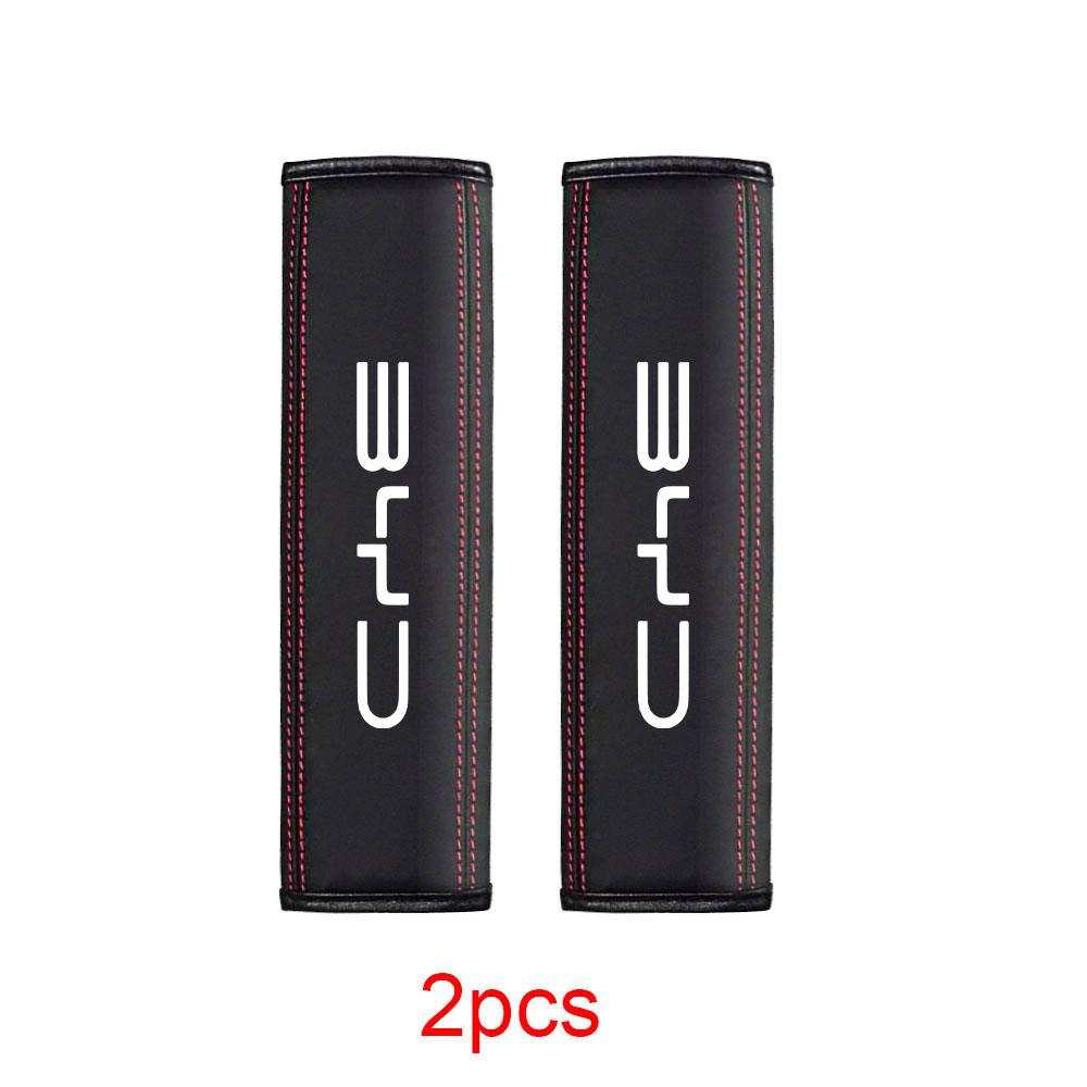 

2pcs Car Seat Belt Shoulder Pads Leather Decoration For BYD Tang F3 E6 Atto 3 Yuan Plus Song Max F0 G3 I3 Ea1 Dmi 2din