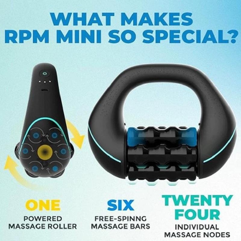 2026 New Gift Mini Rolling Percussive Massager Whole Body Fatigue Relief Deep Tissue and Muscle Recovery Rechargeable Powerful 3-Speed Spin