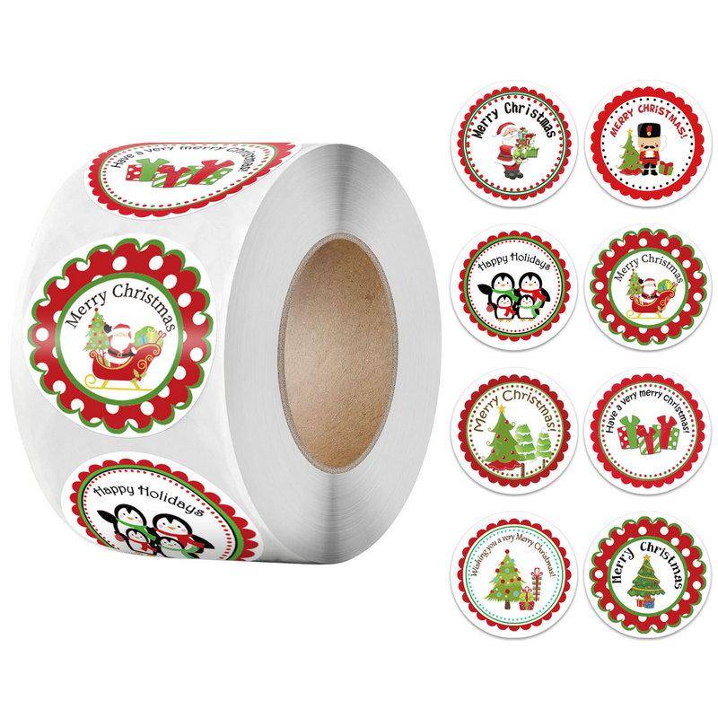 Children'S Christmas Gift Label Stickers School Teachers Commended Students Reward Self-Adhesive Decorative Gifts Series