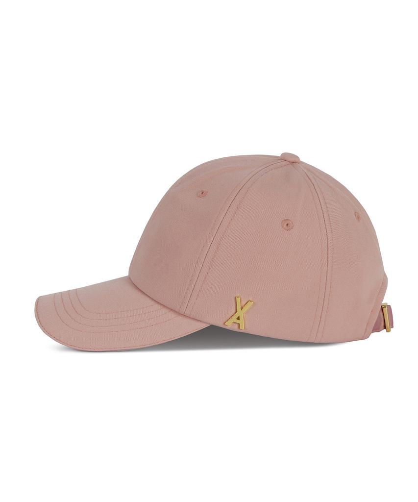 Bajal Gold Studded Oversized Ball Cap Pink