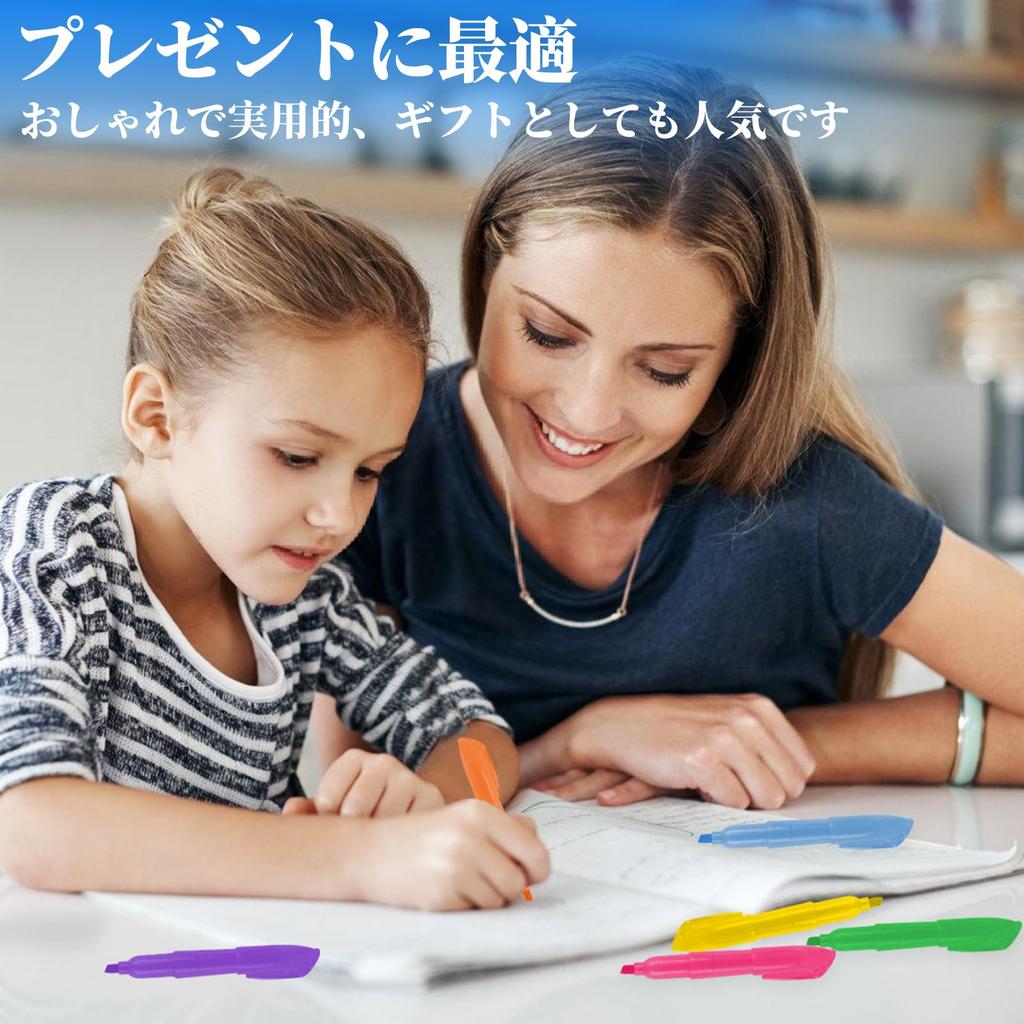 of Highlighter large capacity for and the 6-Pack 6-Color Pens Water-based, quick-drying, bleed-resistant, marking, underlining, coloring,