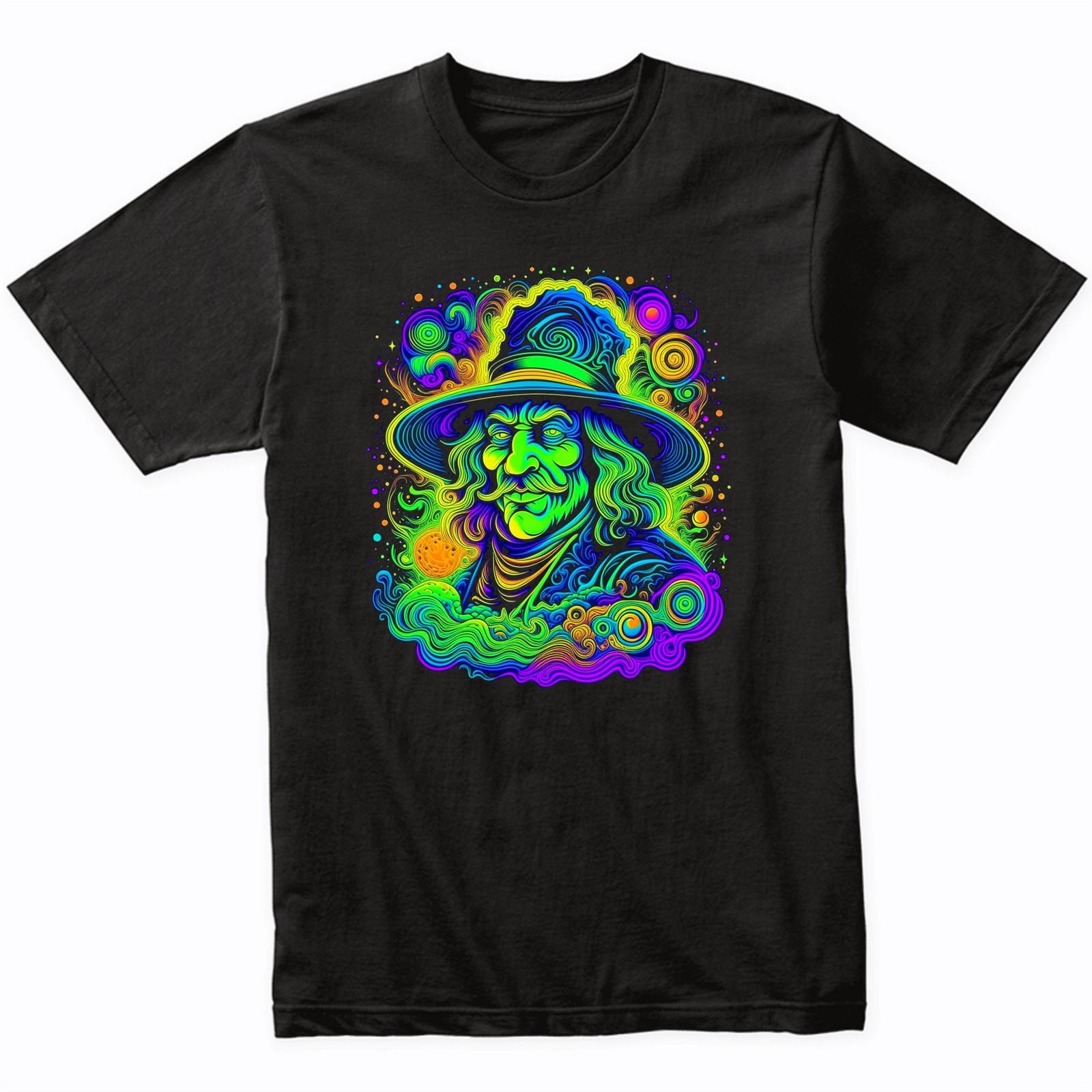 Leprechaun Psychedelic Wizard Art T-Shirt Warlock Shirt S разноцветный