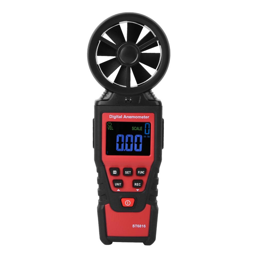 ST6816 LCD Handheld Digital Anemometer Wind Speed Temperature Meter Tester