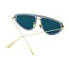 Dior Metall Gold Rahmen Kunststoff Linse Cat Eye Sonnenbrille Damen Sonnenbrille Blau ULTIME2-LKSA9-56